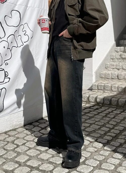 Vintage Loose Straight Denim Trousers