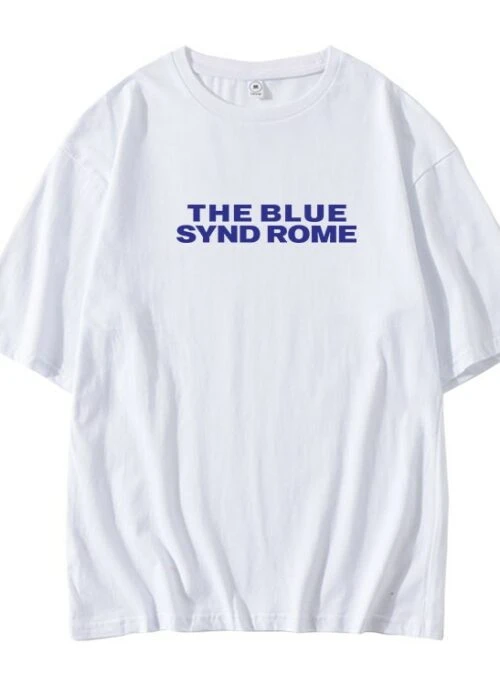 White “Blue Syndrome” Print T-Shirt | Sullyoon – NMIXX