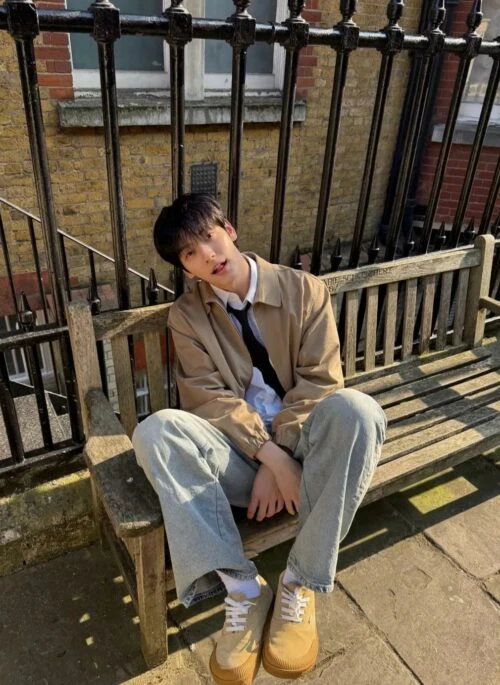 Beige Collared Cleanfit Jacket | Soobin – TXT
