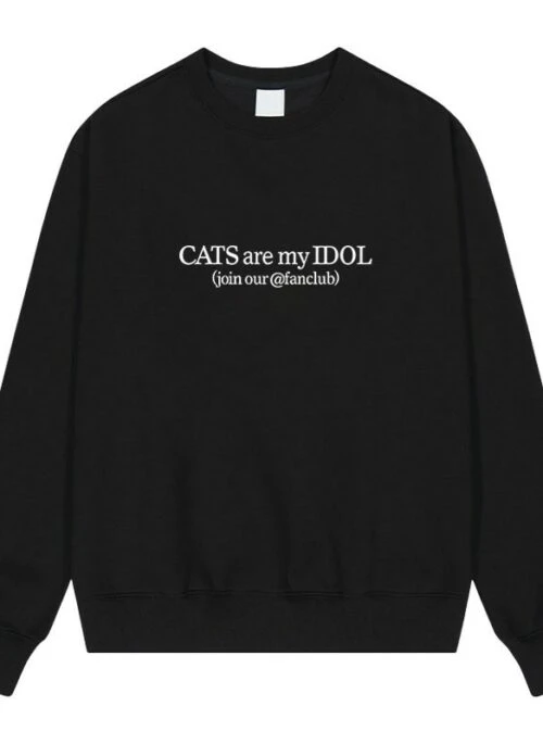 Black Cat Idol Crewneck Sweatshirt | LeeKnow – Stray Kids
