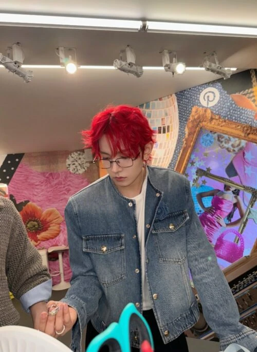 Blue Collarless Denim Jacket | Heeseung – Enhypen