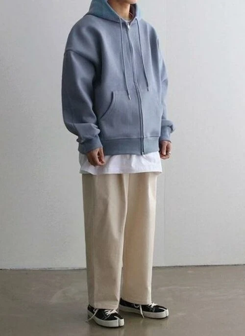 Casual Cotton Zip Hoodie Jacket