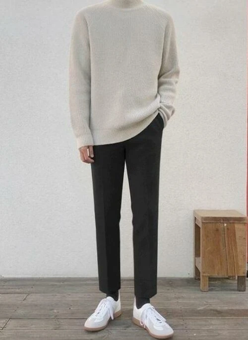 Casual Tailored Trousers With Draped Effect