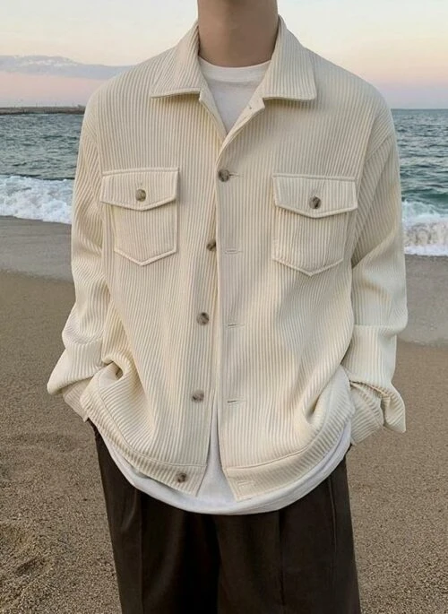 Corduroy Casual Jacket Trendy Workwear Coat