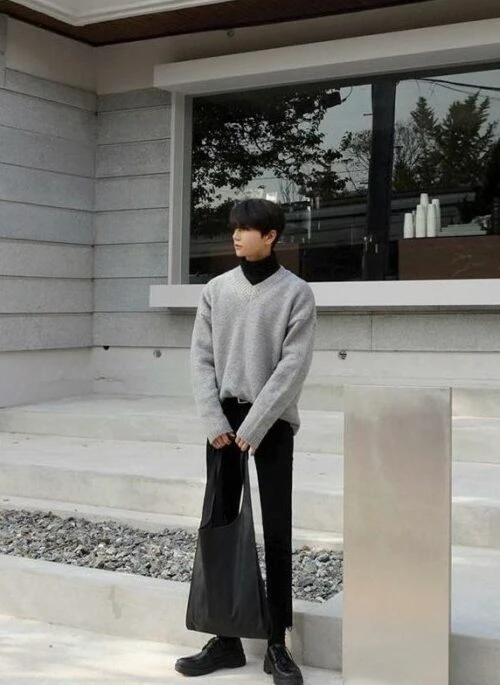 Cozy Knit Vneck Sweater