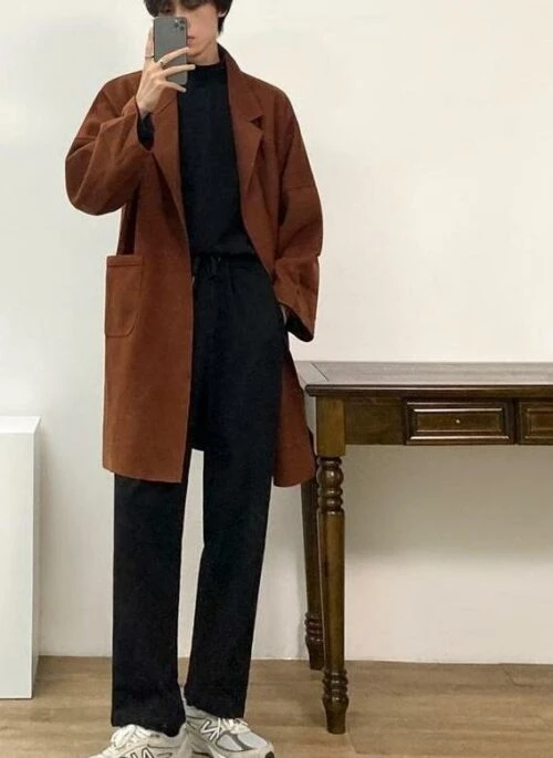 Doublefaced Wool Coat With Nobuckle Design