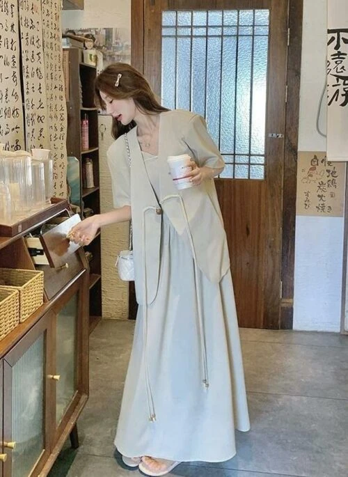 Elegant New Style Relaxed Suit Dress Set
