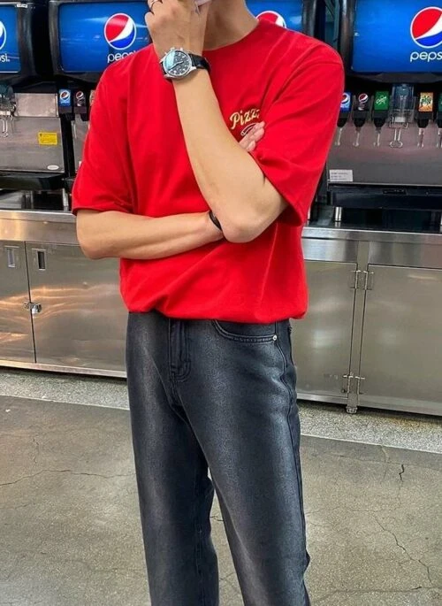 Gradient Loose Straight Trendy Denim Pants