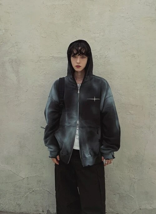 Black Contrasting Biker Jacket | Jungkook - BTS - Fashion Chingu