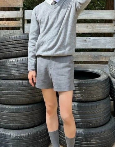 Soft Academia Shorts Look – Taemin