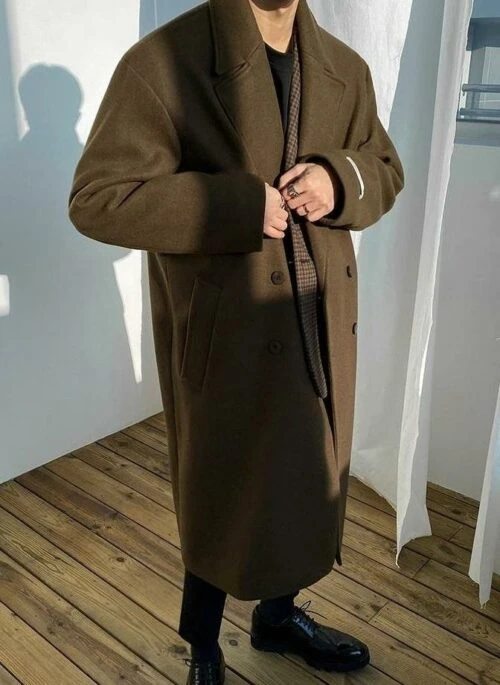 Houndstooth Wool Short Coat