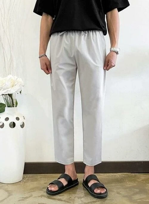 Ice Silk Casual Wideleg Trousers