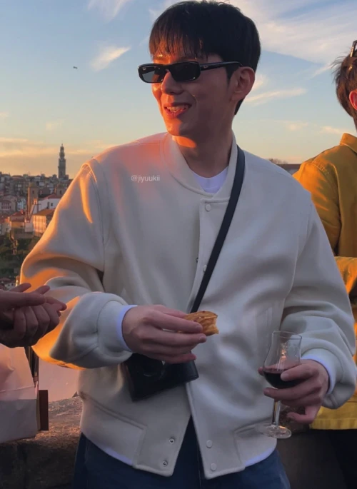 Off-White Snap Button Bomber Jacket | Kihyun – Monsta X