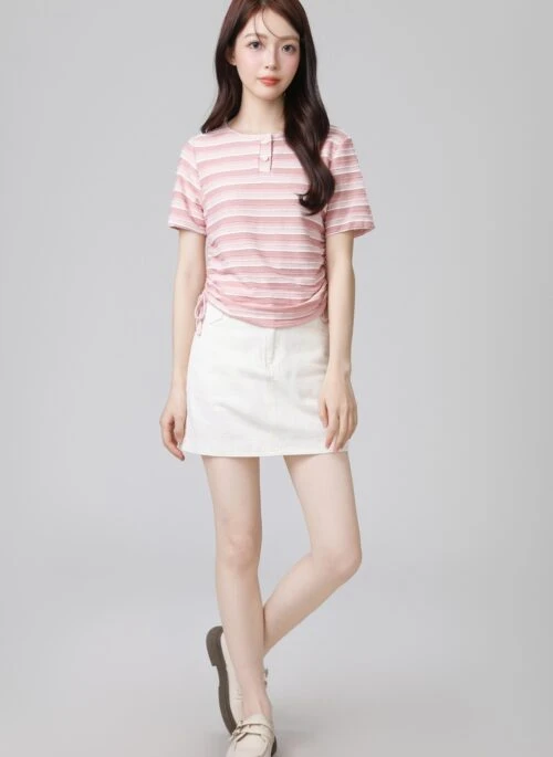 Grey Raw Edge Tube Top | J - STAYC - Fashion Chingu
