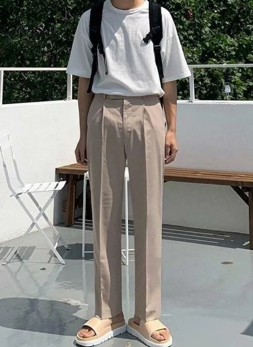 Relaxed Fit Trendy Wide Leg Trousers