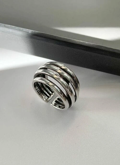 Silver Multi-Layer Adjustable Ring | Hyunjin – Stray Kids