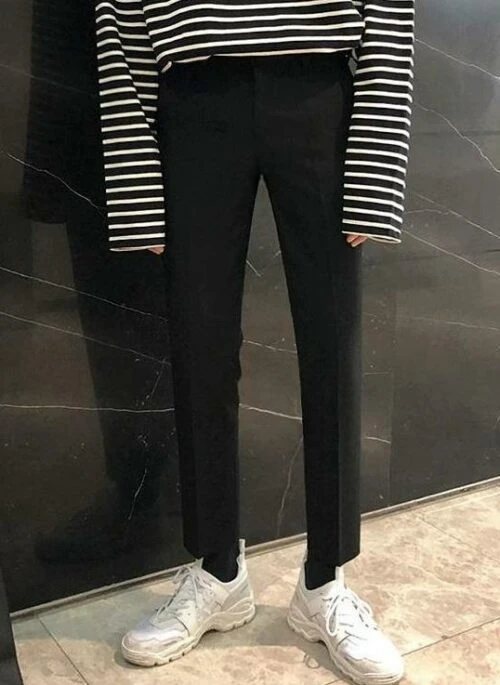 Slim Fit Black Dress Pants