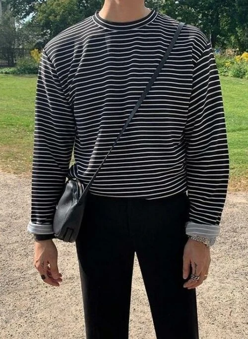 Striped Long Sleeve Casual Sweatshirt
