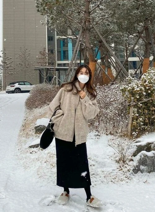 Stylish Cozy Wool Blend Jacket