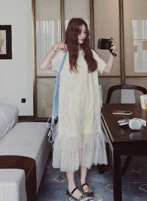 White Silk Dress | Irene - Red Velvet - Fashion Chingu White Silk Dress | Irene - Red Velvet - Fashion Chingu