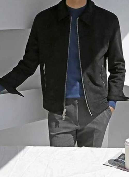 Suede Casual Spring Jacket