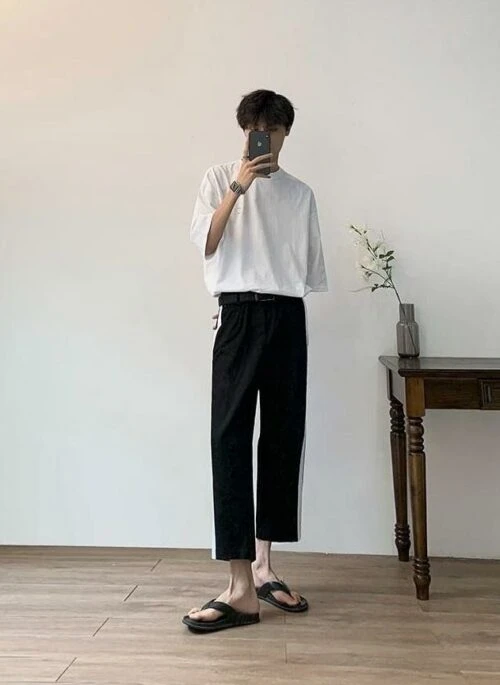 Summer Ice Silk Relaxed Fit Trousers