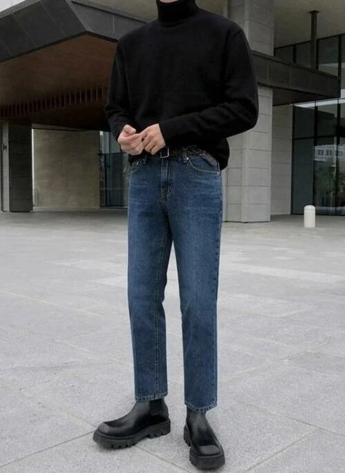 Trendy Knit High Neck Sweater
