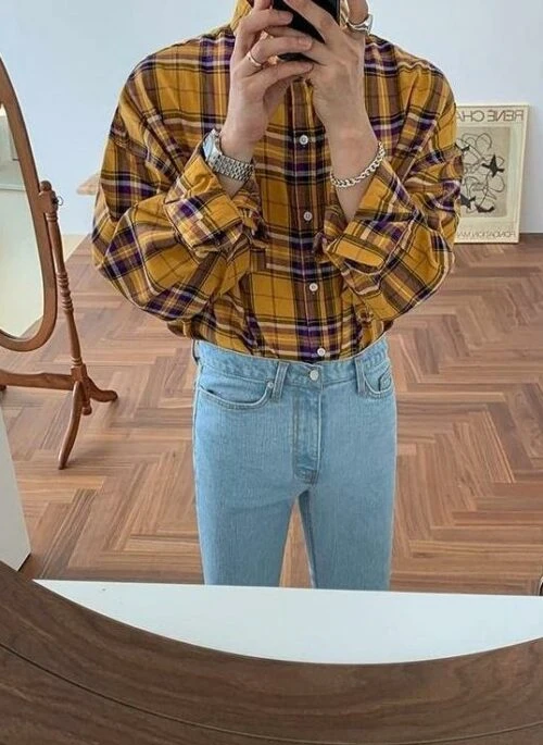 Trendy Plaid Long Sleeve Shirt