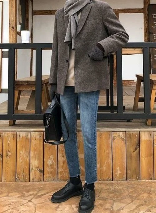 Trendy Wool Blazer Jacket