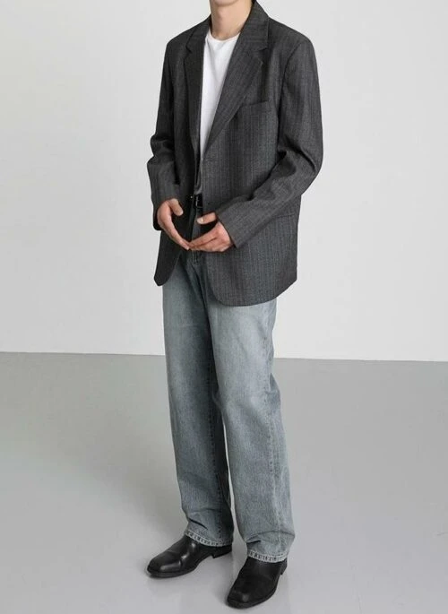 Vintage Loose Straight Denim Trousers