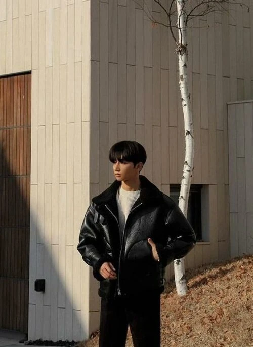 Vintage Shearling Lined Leather Jacket