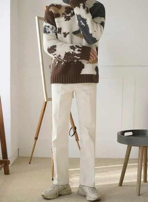 Vintage Snowy Mountain Knit Sweater