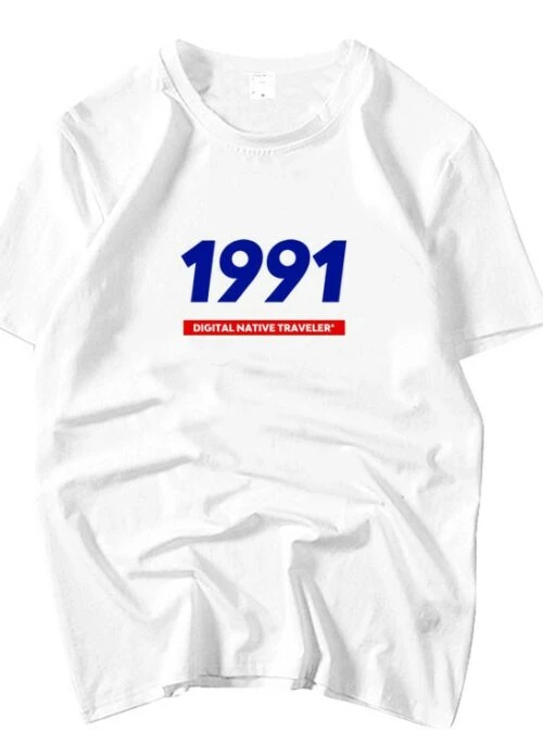White 1991 Printed T-Shirt | Eunwoo – Astro