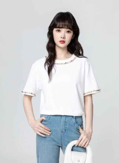 Black Side Bow Stripes Casual Shorts | Yunjin - Le Sserafim