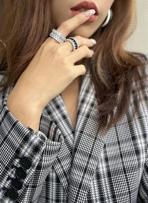 White Crystal Stones Rings | Solar - Mamamoo