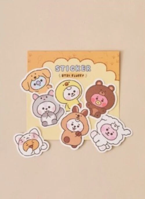 BT21 “Baby Pluppy” Sticker Pack Set