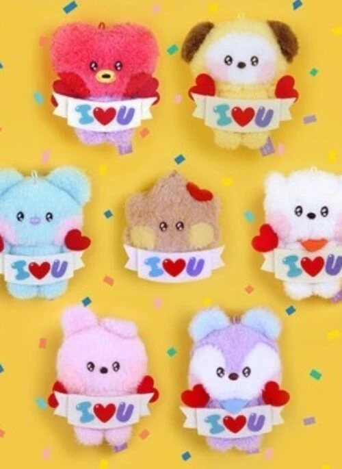 BT21 x Monopoly Collaboration Minini Plush Keyring | I Love U