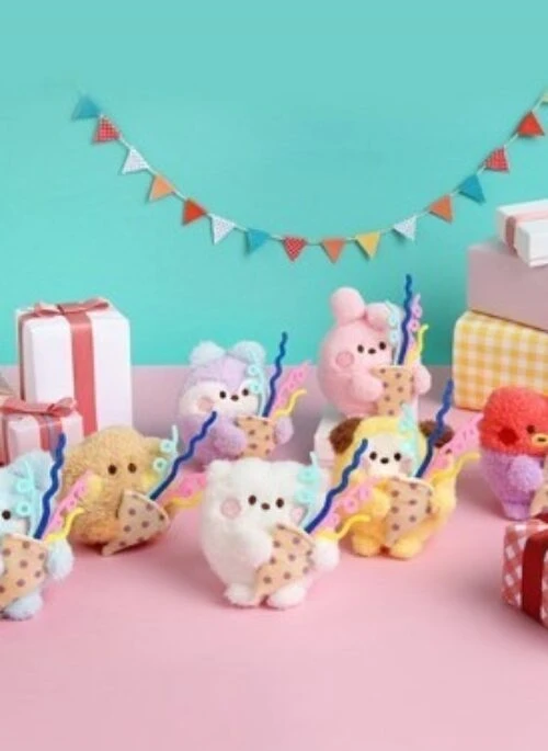 BT21 x Monopoly Collaboration Plush Keyring | Pong Pong Surprise
