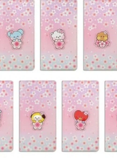 BT21 x Monopoly Collaboration – Blossom Leather Patch Passport Cover | Large