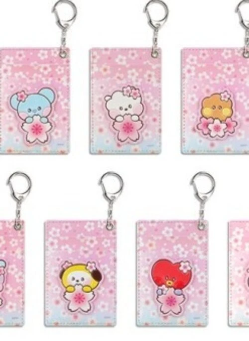 BT21 x Monopoly Collaboration – Cherry Blossom Leather Patch Card Holder