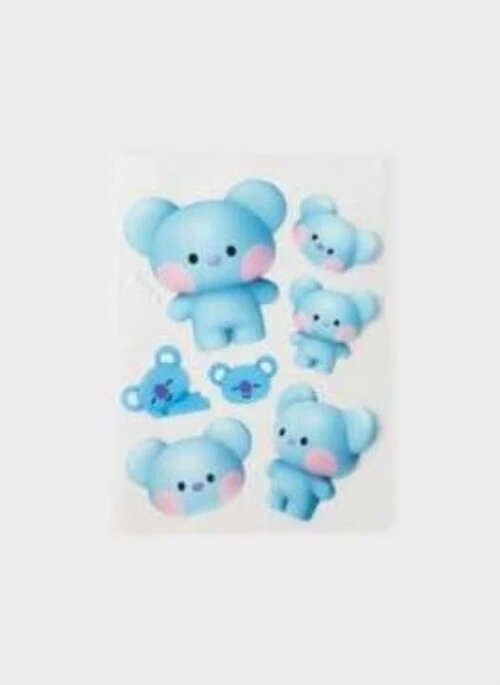 BTS x Line Friends Collaboration Merch – Big & Tiny Removable Sticker
