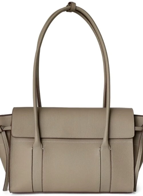 Beige Faux Leather Large Shoulder Bag | Ji Kang Hee – Motel California