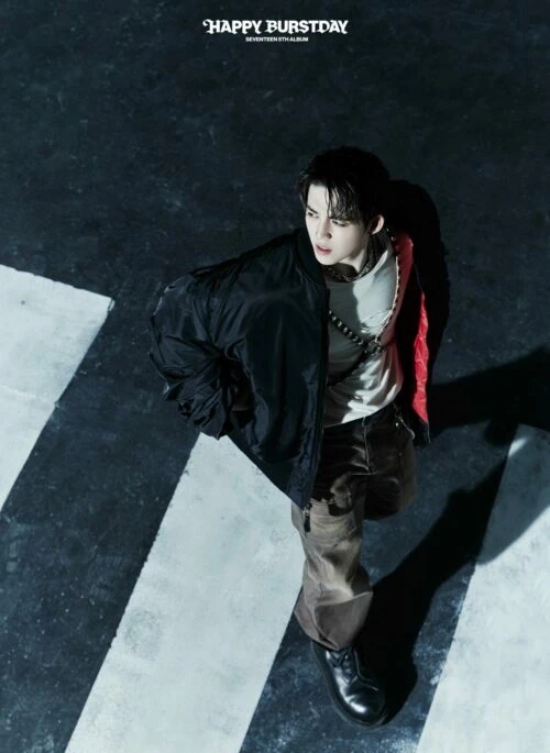 Black Loose Bomber Jacket | Sungcheol – Seventeen