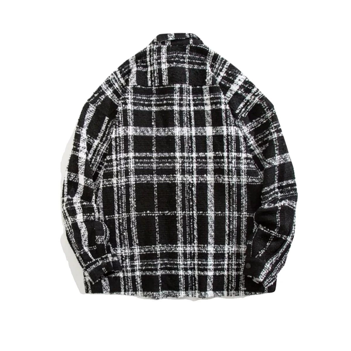 Black Plaid Front Pocket Tweed Jacket | Jimin - BTS