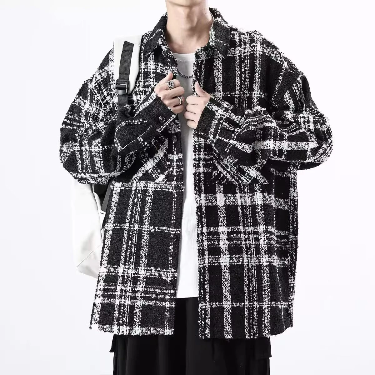 【70％OFF】 Black Plaid Front Pocket Tweed Jacket | Jimin - BTS ジャケット・アウター