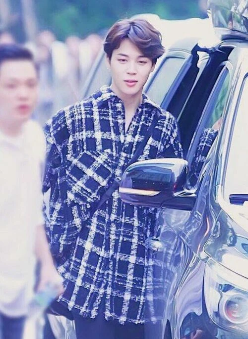 Black Plaid Front Pocket Tweed Jacket | Jimin – BTS