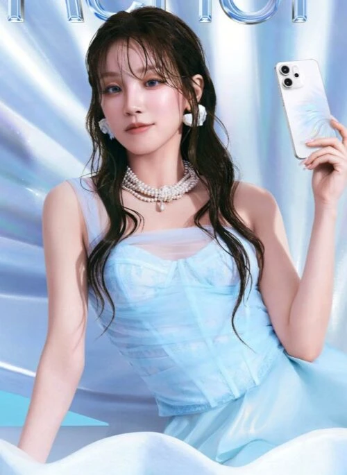 Blue Bustier Mesh Corset Top | Yuqi – (G)I-DLE