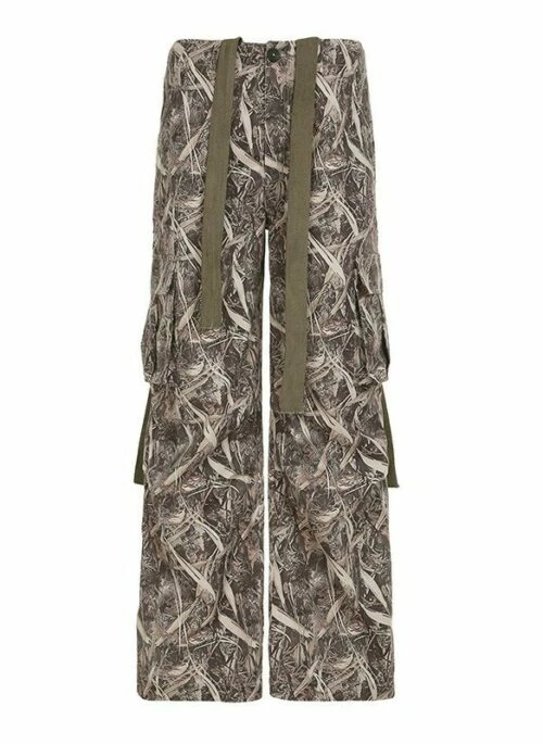 Brown Abstract Pattern Loose Pants | Natty – Kiss Of Life