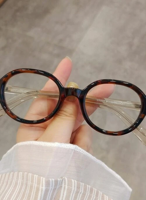 Brown Tortoise Pattern Oval Glasses | Lisa – BlackPink