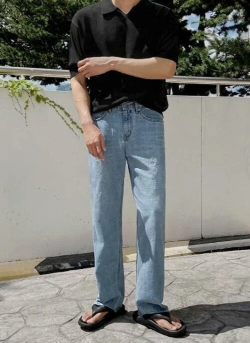 Casual Loose Fit Denim Trousers